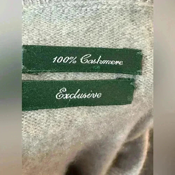 Cashmere Womens Sweater Small Tan Ruffle Neckline - Picture 3 of 6